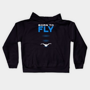 Swim Guys Born to Fly Kids Hoodie